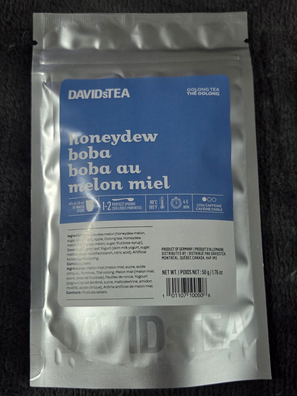 2/$20 New! Sealed! Davidstea HONEYDEW BOBA Loose Leaf Tea 50g Davids Tea